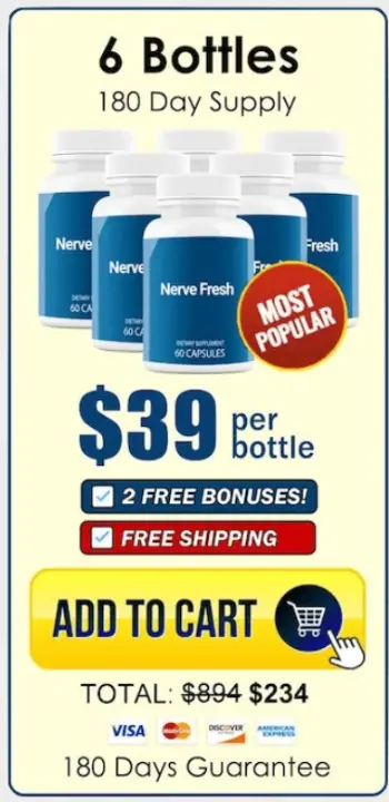 Six bottle nerve support supplement best value package for long term use and consistent nerve support results